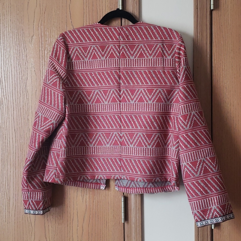 Red casual jacket - Picture 2 of 4